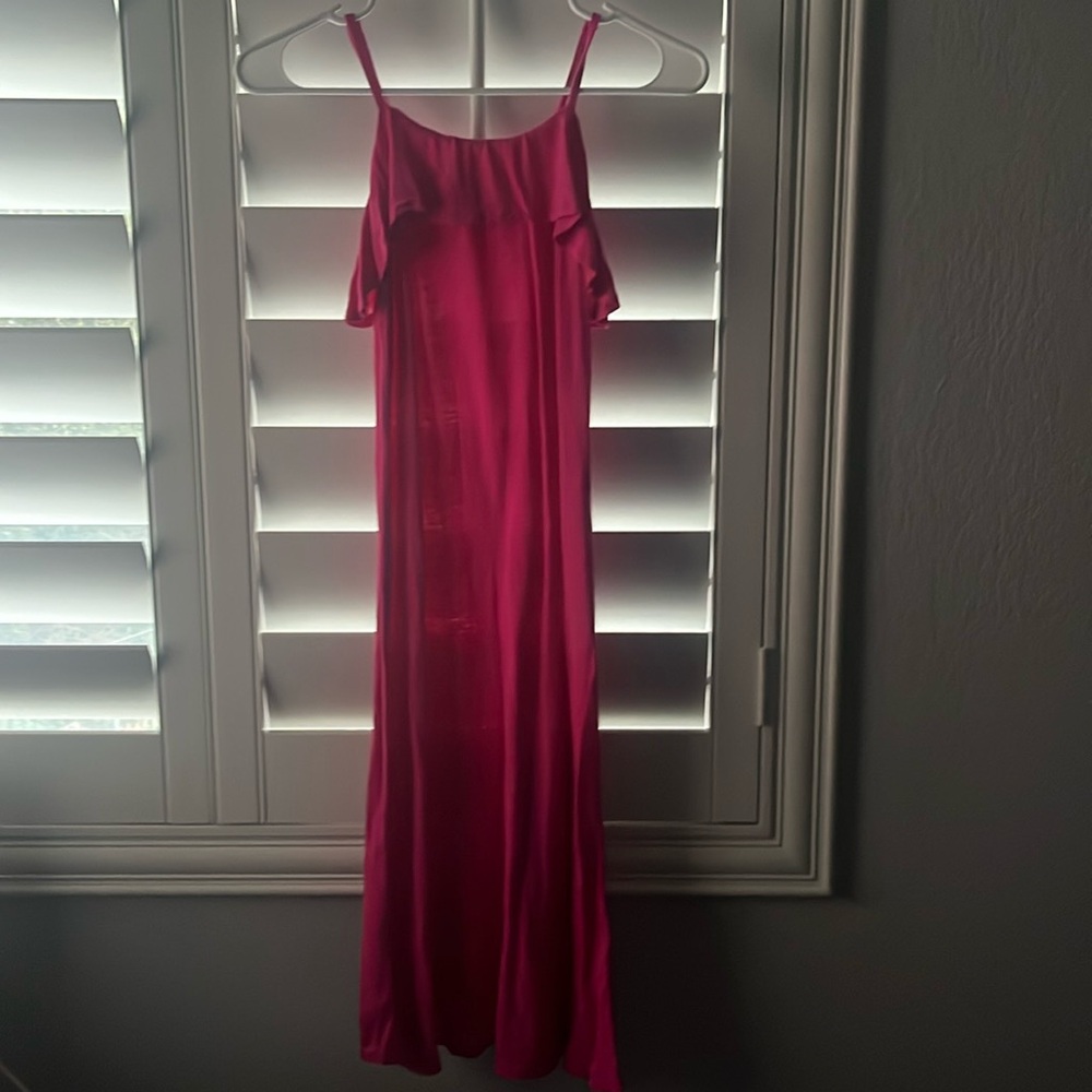 Hot pink long dress